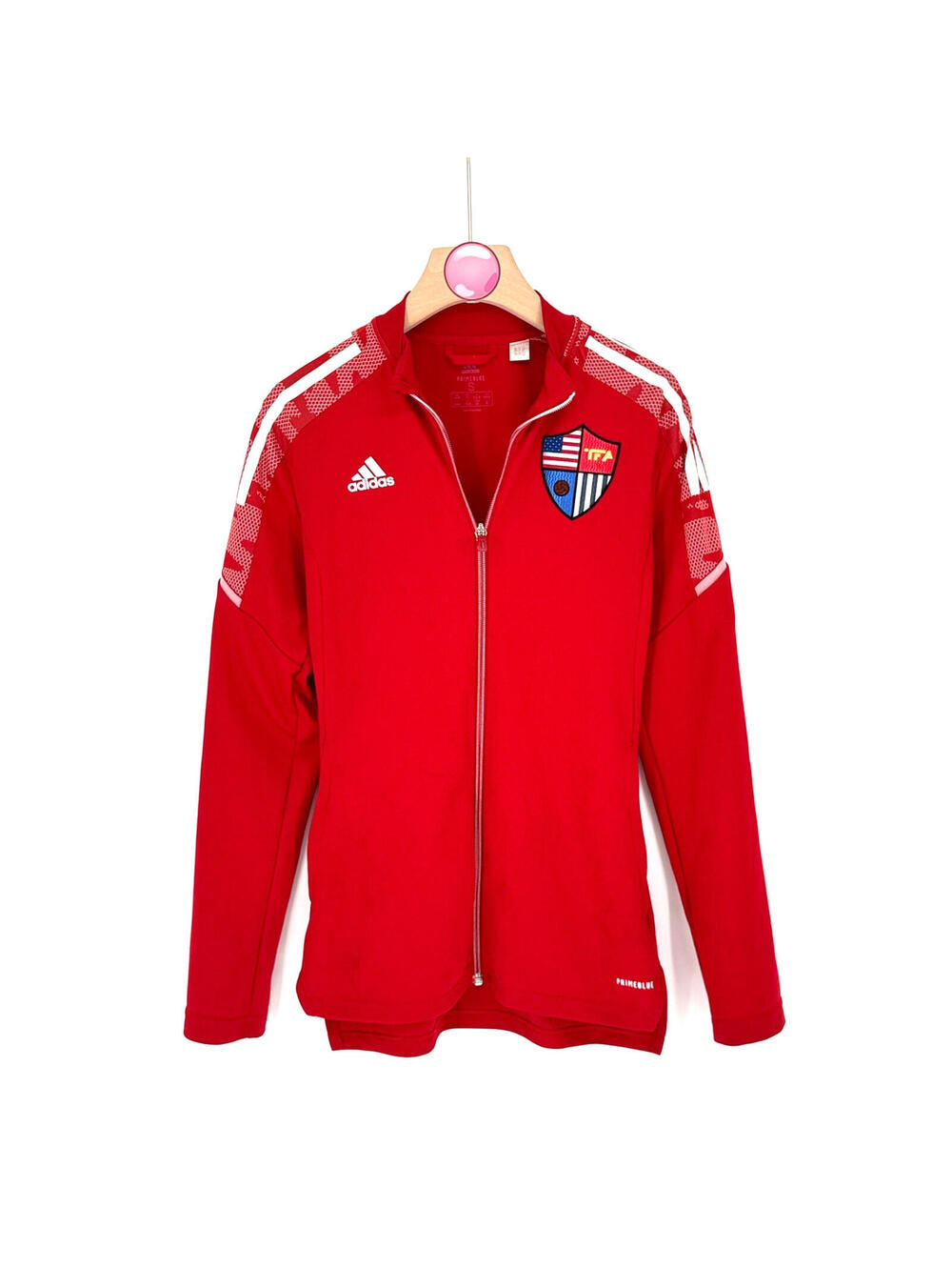 adidas Primeblue TFA‎ Soccer Track Jacket Athleisure Red Women’s Small